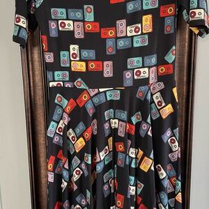 LuLaRoe Colorful Geometric Pattern Dress